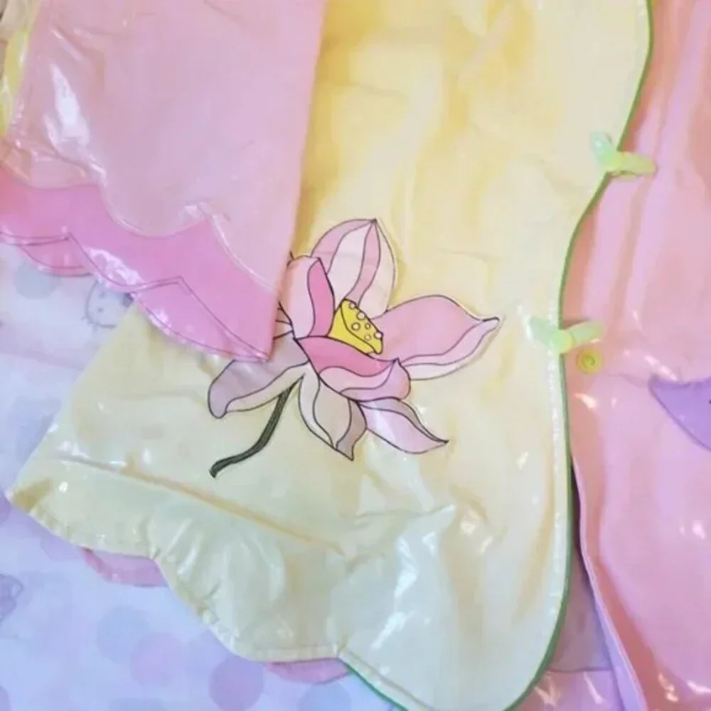 Kidorable Little Girl flower rain coat size 6